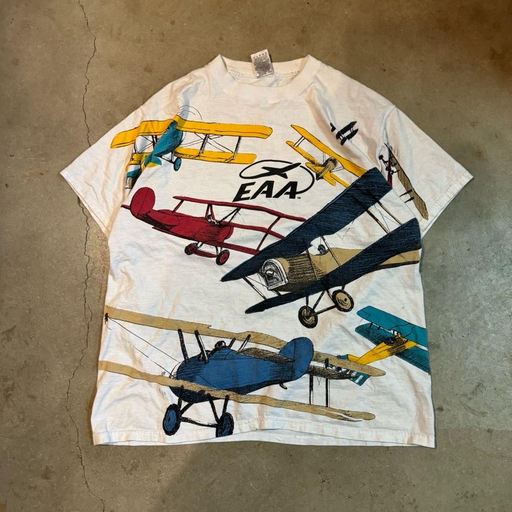 Kids Airplane Graphic T-Shirt - White